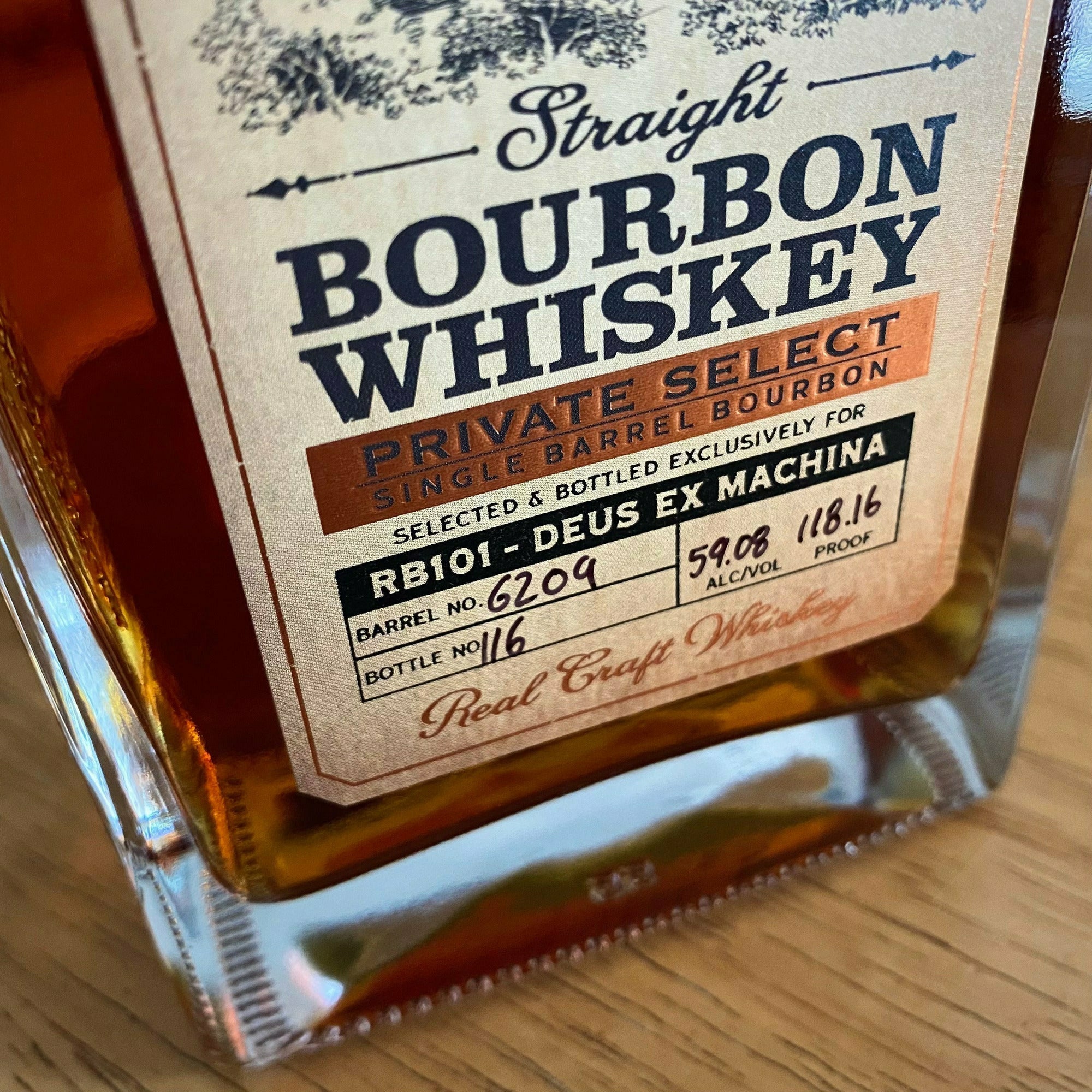 Woodinville Cask Strength Bourbon (Deus Ex Machina) - Rare Bird 101 & Keg N Bottle Private Barrel Pick 750 ml | Keg N Bottle