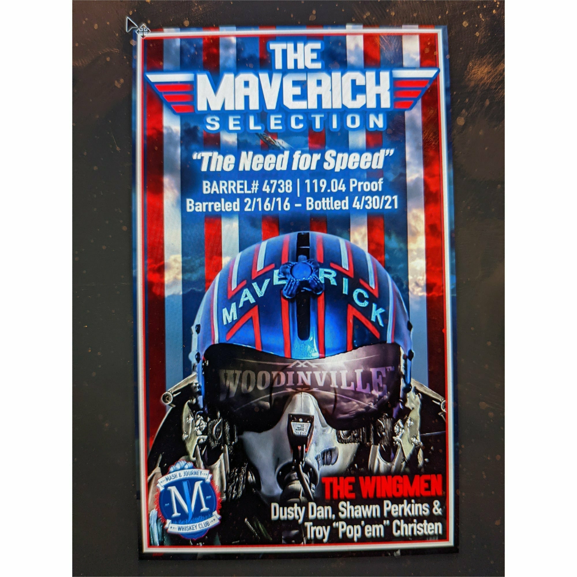 Woodinville Private Select Bourbon (The Maverick Selection) - Mash & Journey & Keg N Bottle Private Barrel Pick 750 ml | Keg N Bottle